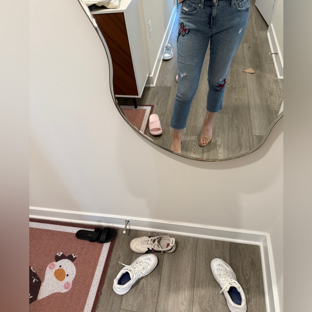 GAP Blue Embroidered Jeans